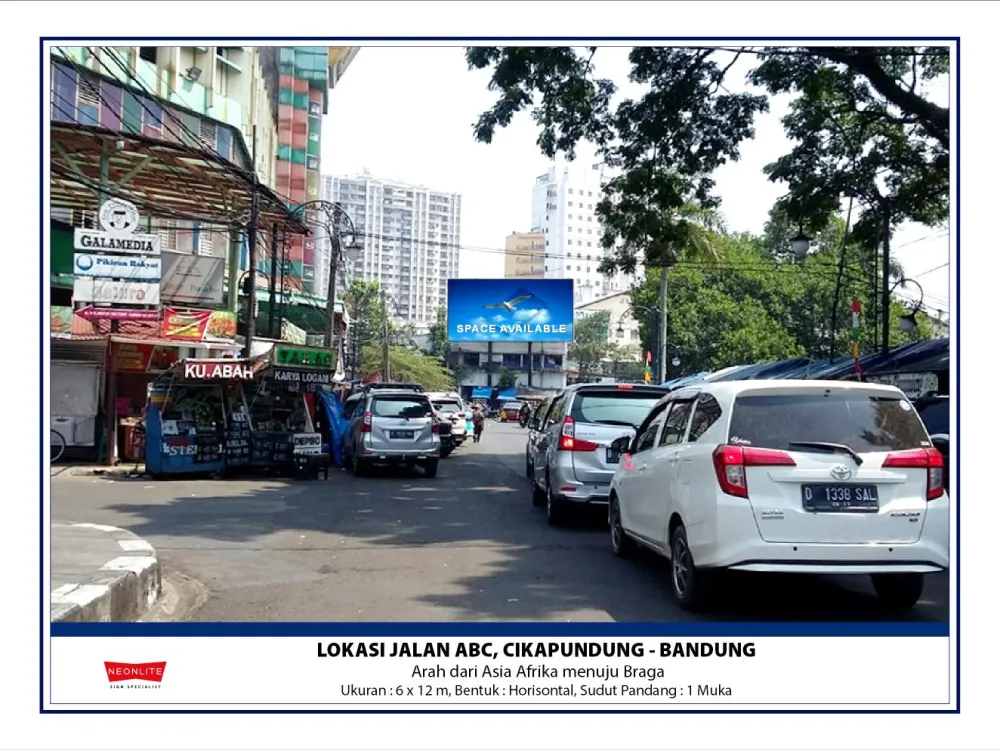 Billboard<br>LED Jl. Cikapundung, Bandung 20200625 lok jl abc cikapundung bandung